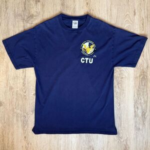 Delta CTU Graphic T-Shirt Counter Terrorist Unit Navy Blue XL 24 TV Show Prop